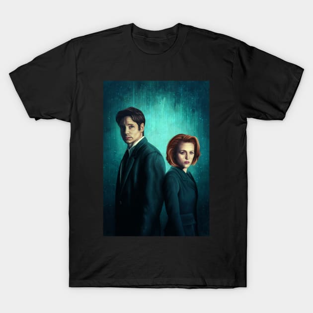 Mr. & Mrs. Spooky T-Shirt by cmloweart